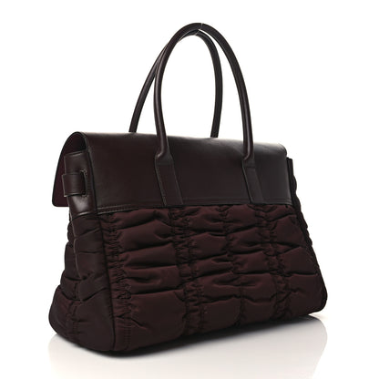 Mulberry Ruched Nylon Calfskin Bayswater Oxblood 2 of 9