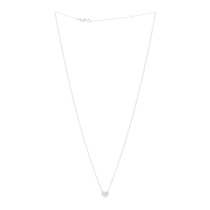 Roberto Coin 18K White Gold Diamond Tiny Treasures Puffed Heart Pendant Necklace 3 of 4