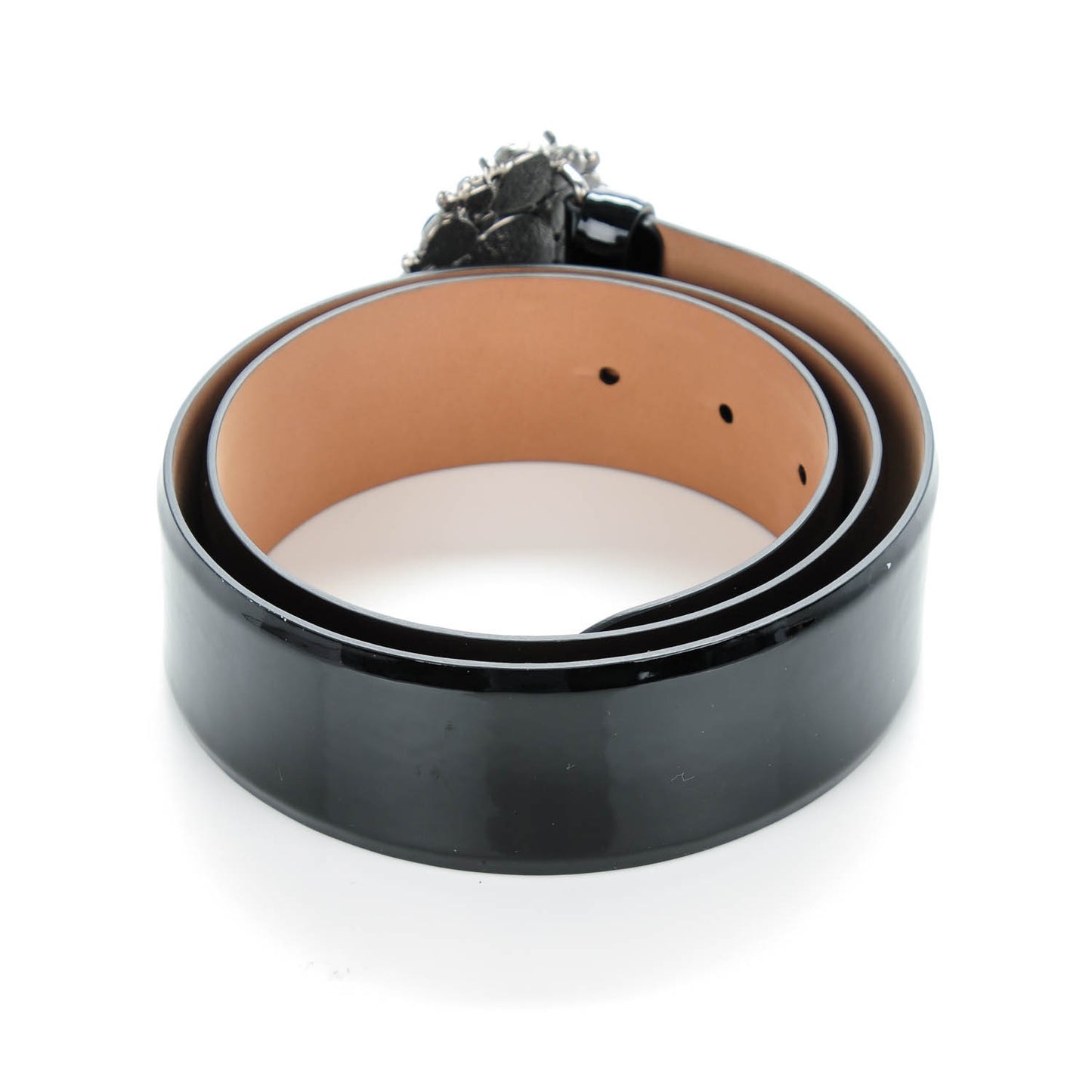 Patent Gripoix Poured Glass Buckle Belt 85 34 Black