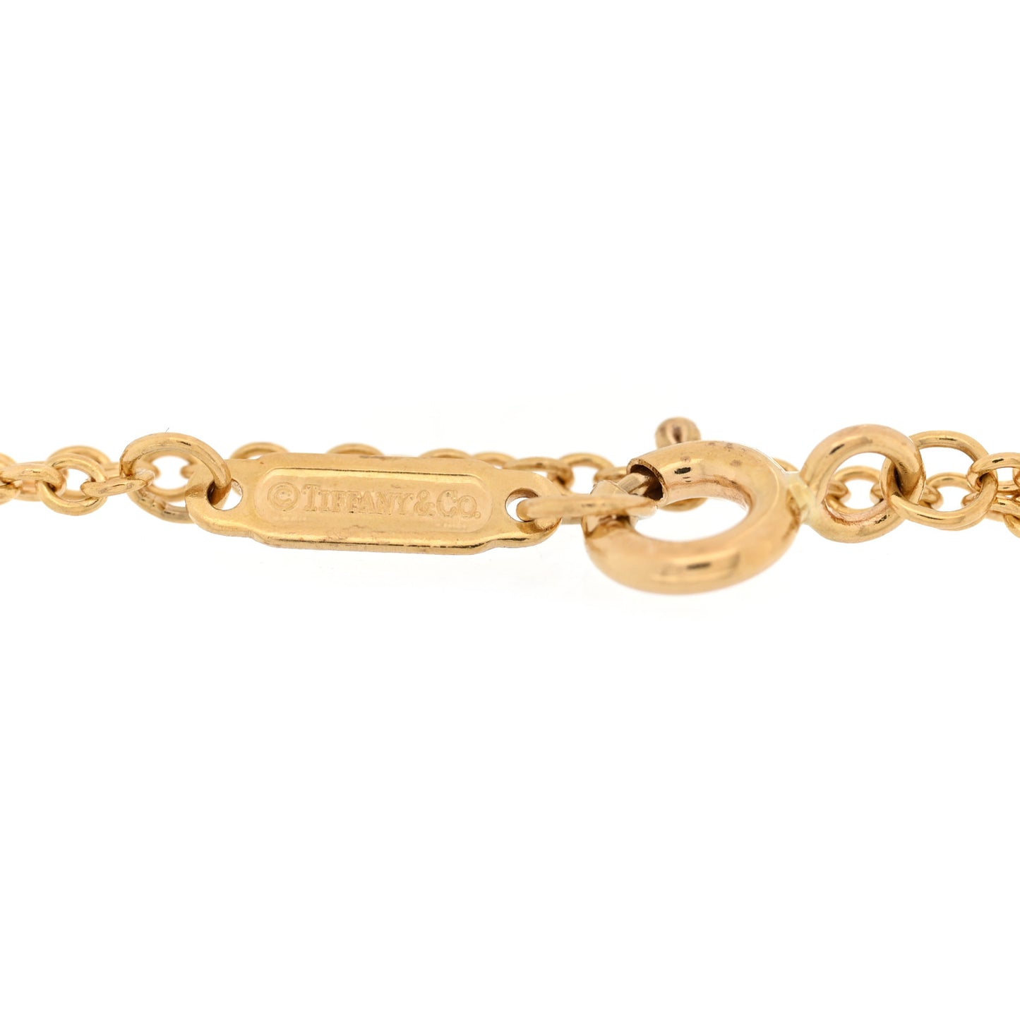 18K Yellow Gold Diamond T Double Chain Bracelet