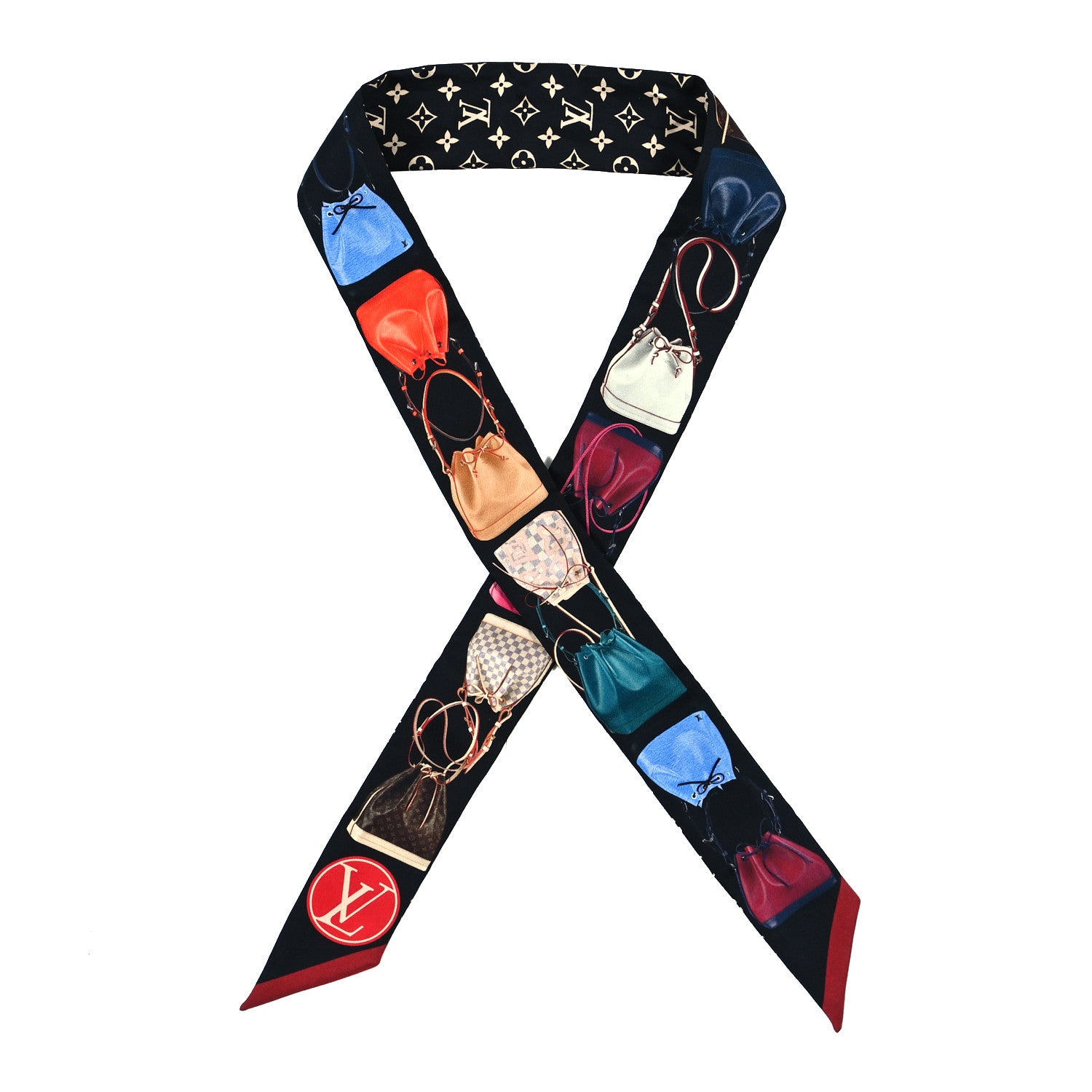 Louis Vuitton Silk Monogram Tribute To Noe BB Bandeau Black 1 of 4