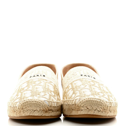 Christian Dior Oblique Embroidered Granville 15mm Espadrilles 41 Cream 2 of 9
