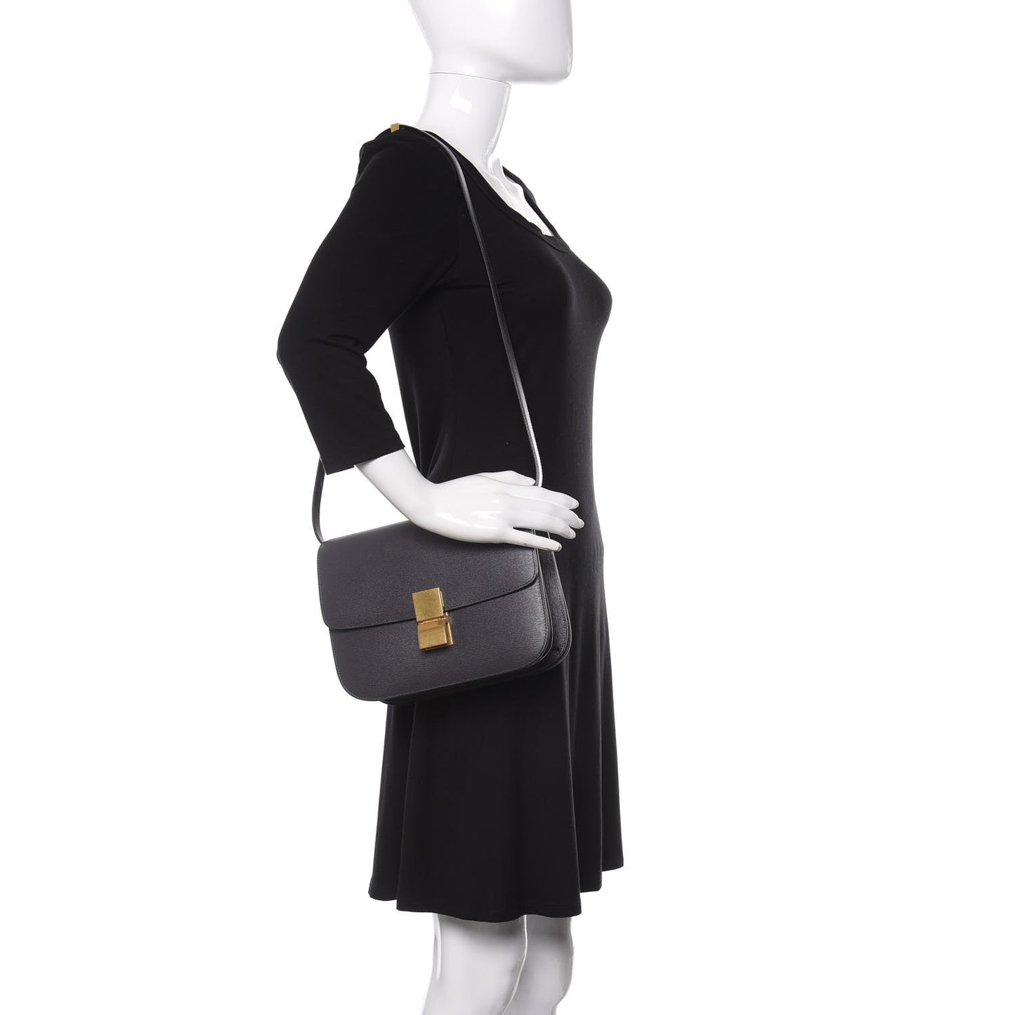 Liege Calfskin Medium Classic Box Flap Bag Liquorice