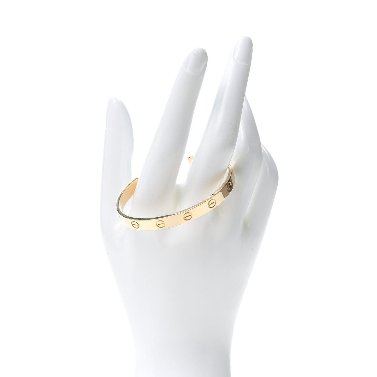 18K Yellow Gold LOVE Cuff Bracelet 16