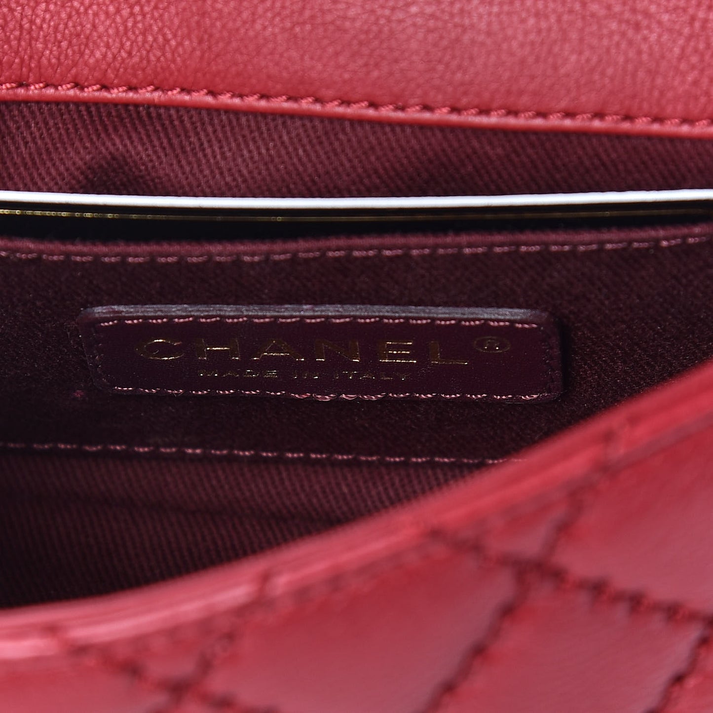 Calfskin Quilted Mini Urban Day Flap Red