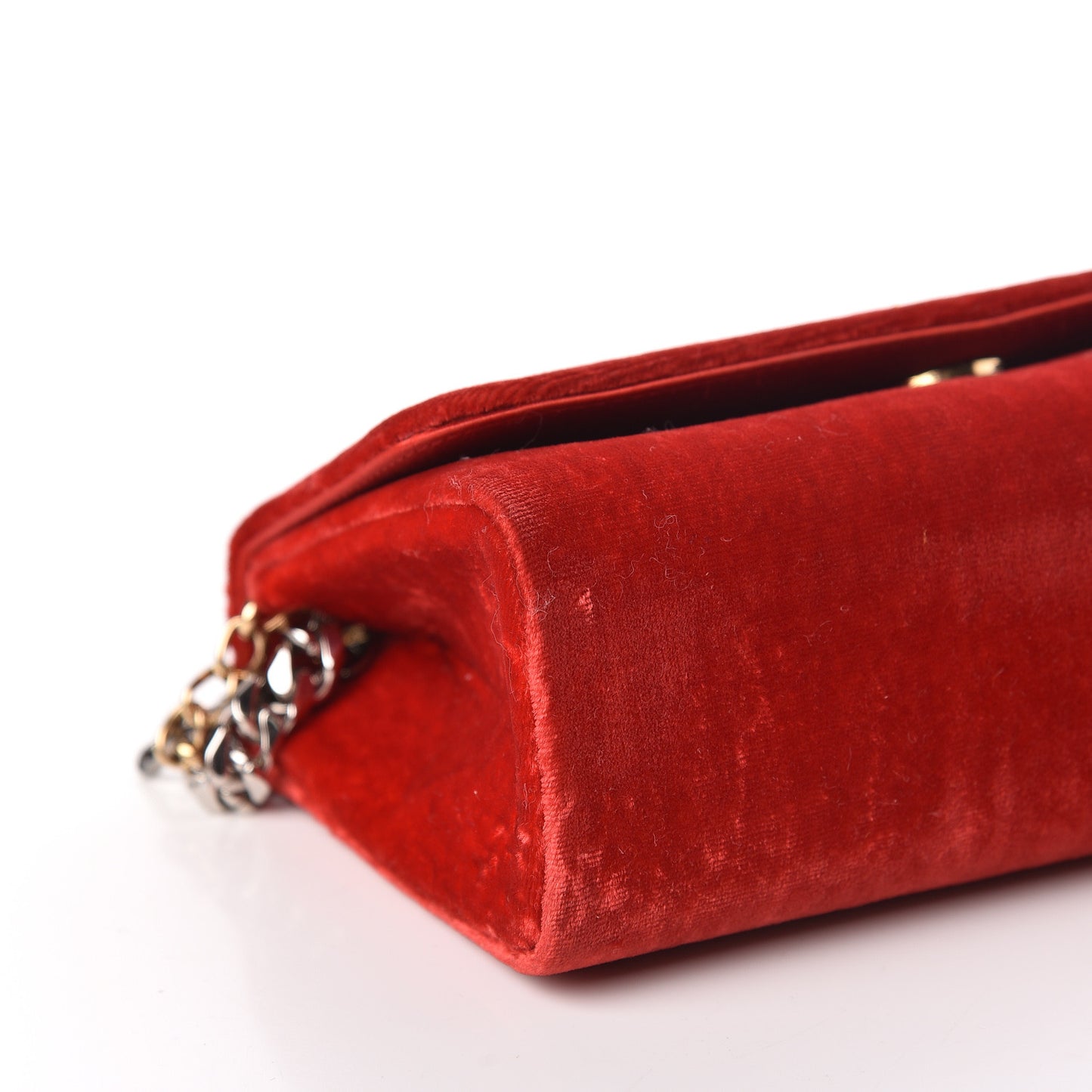 Velvet Mini Shoulder Bag Rosso