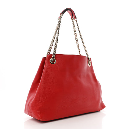 Gucci Cellarius Calfskin Medium Soho Chain Shoulder Bag Vibrant Red 2 of 13