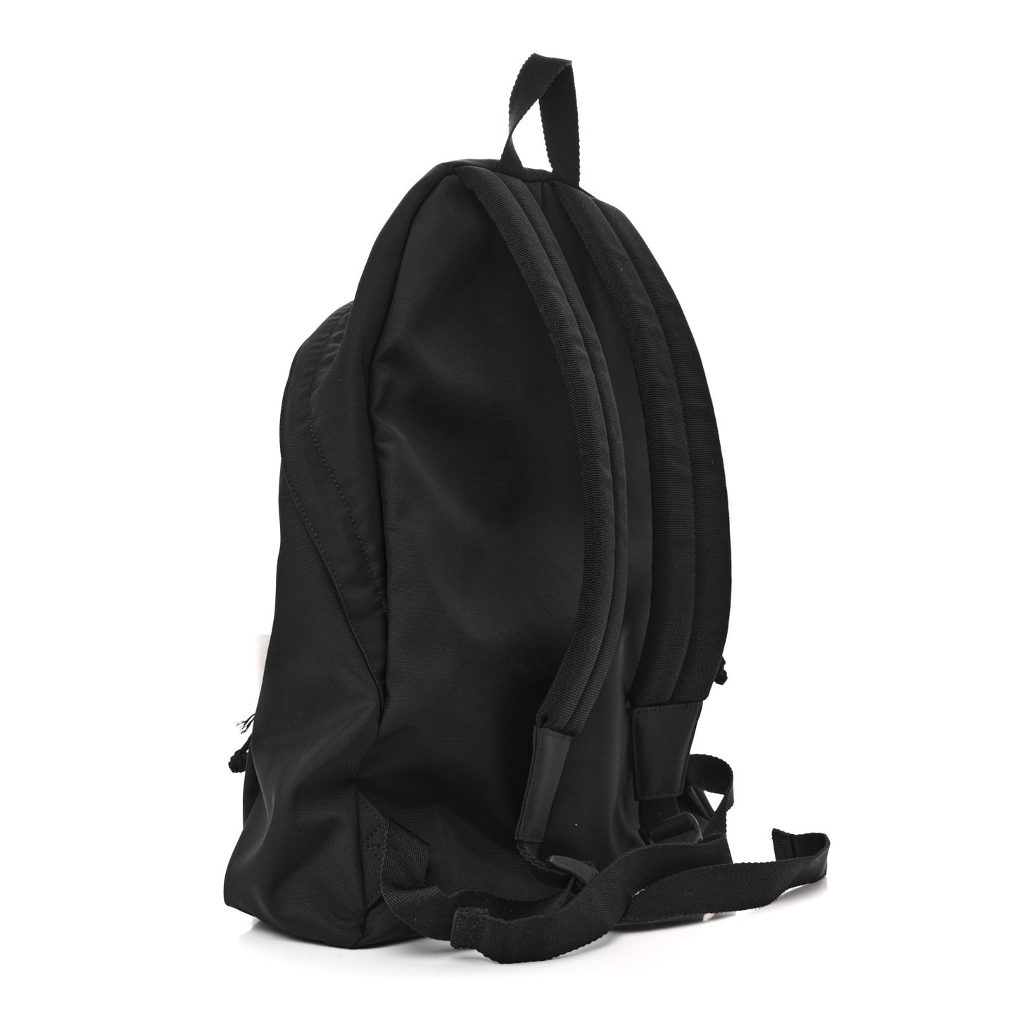 Sport Nylon Logo Embroidered Large Wheel Backpack Black