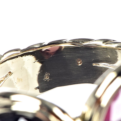 David Yurman 18K Yellow Gold Tourmaline Ruby Garnet Diamond Mosaic Ring 53 6.25 6 of 6