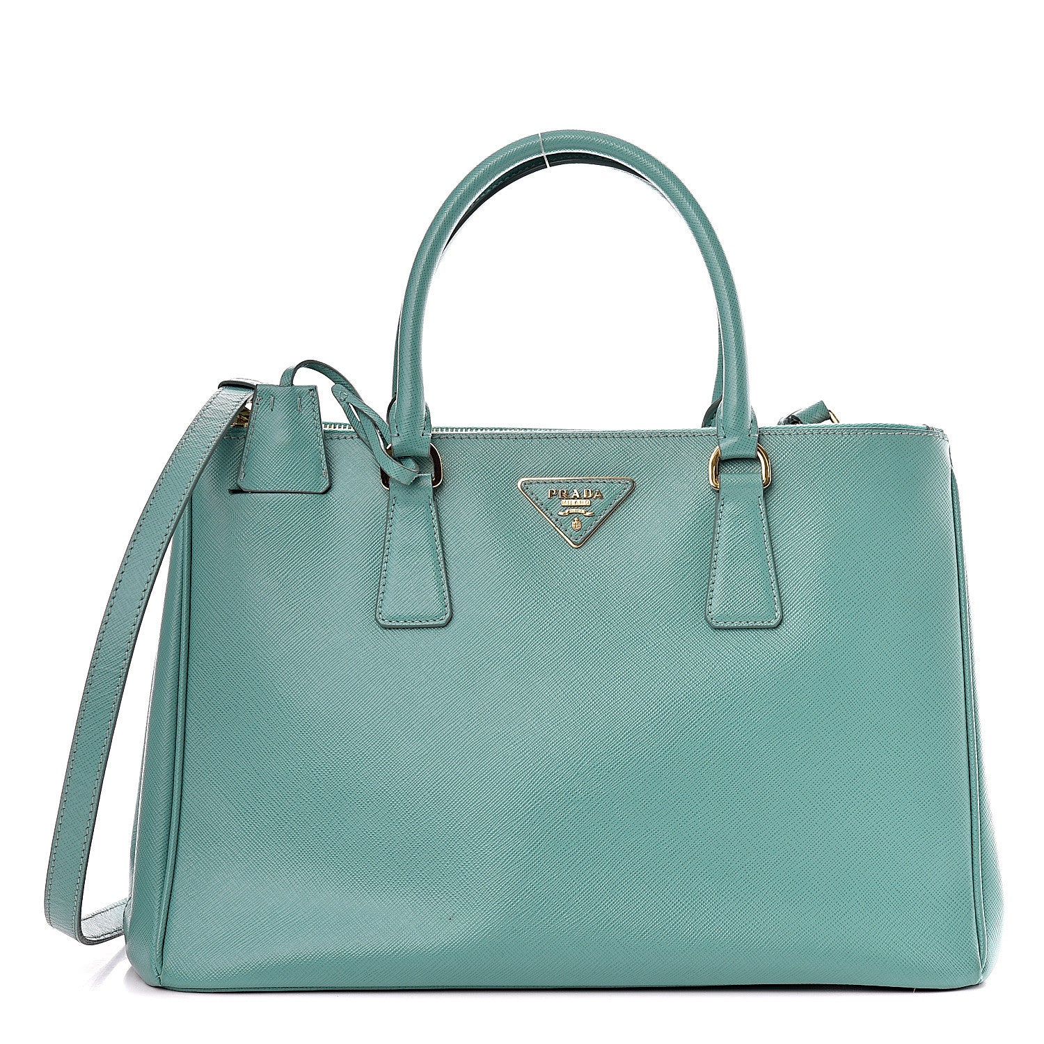 Prada Saffiano Medium Galleria Double Zip Tote Anice 1 of 17