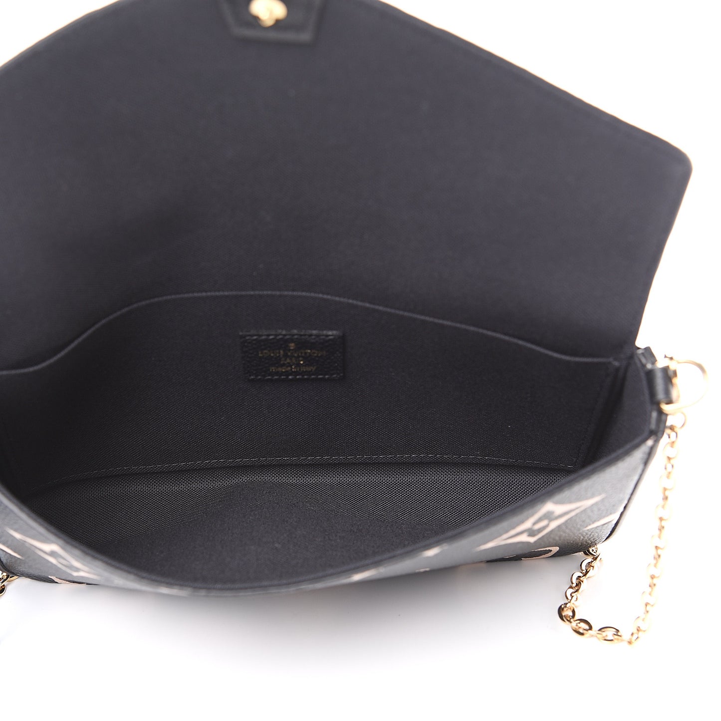 Empreinte Monogram Giant Crafty Pochette Felicie Black Creme