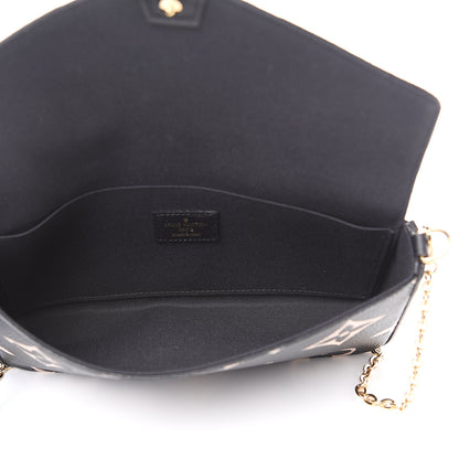 Louis Vuitton Empreinte Monogram Giant Crafty Pochette Felicie Black Creme 5 of 11