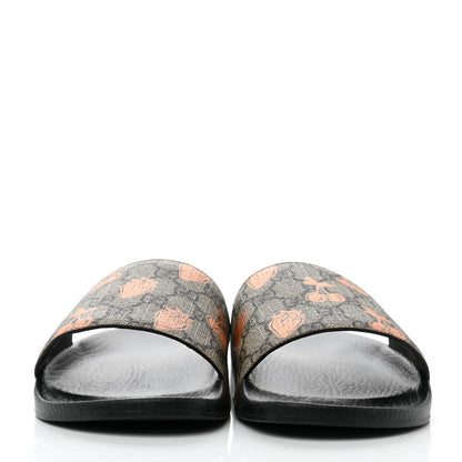Gucci GG Supreme Monogram Berry Womens Slide Sandals 41 Beige Light Copper 2 of 10