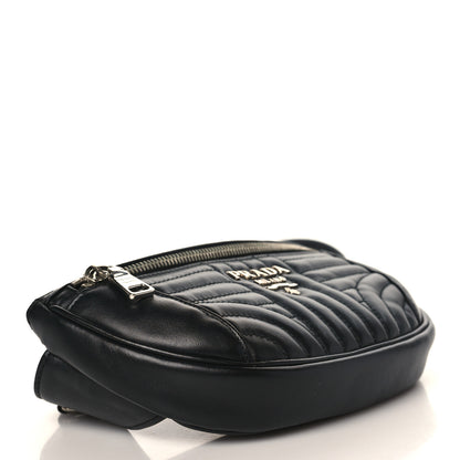 Prada Soft Calfskin Impunture Diagramme Belt Bag Black 4 of 8