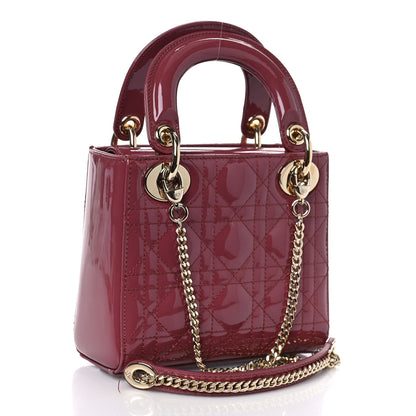 Christian Dior Patent Cannage Mini Lady Dior Pink 2 of 7