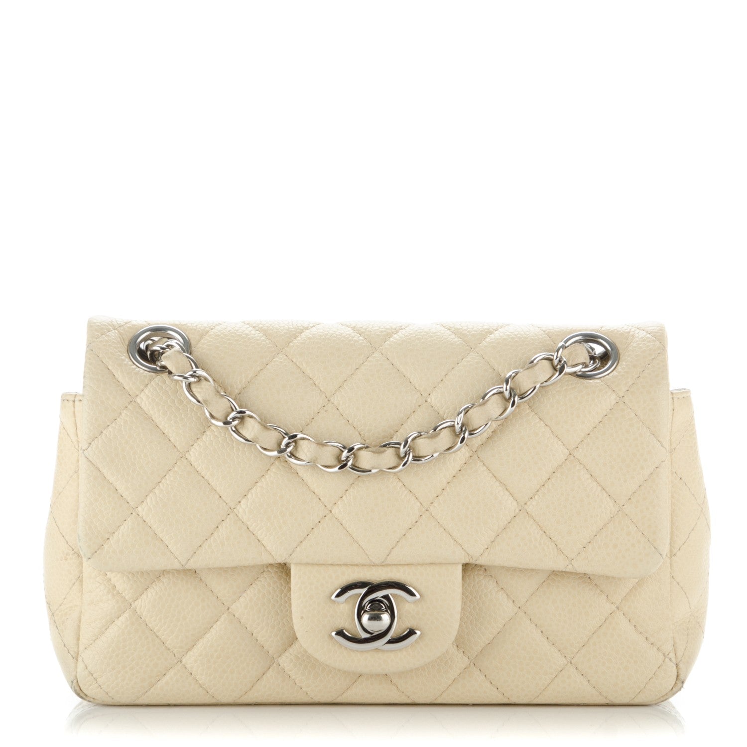 Chanel Caviar Quilted Mini Rectangular Flap Beige Clair 1 of 11