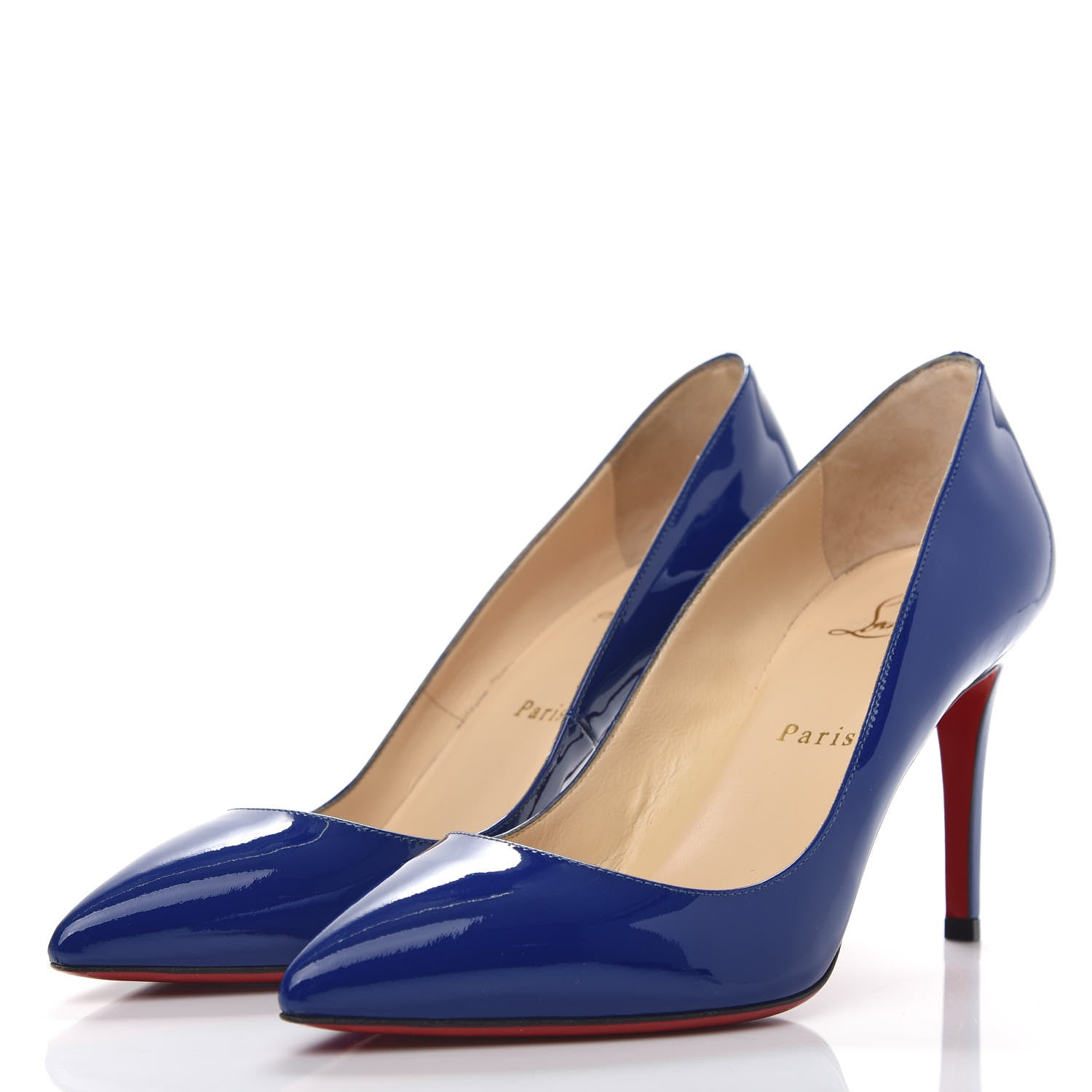 Christian Louboutin Patent Pigalle 85 Pumps 37 Neptune 3 of 10