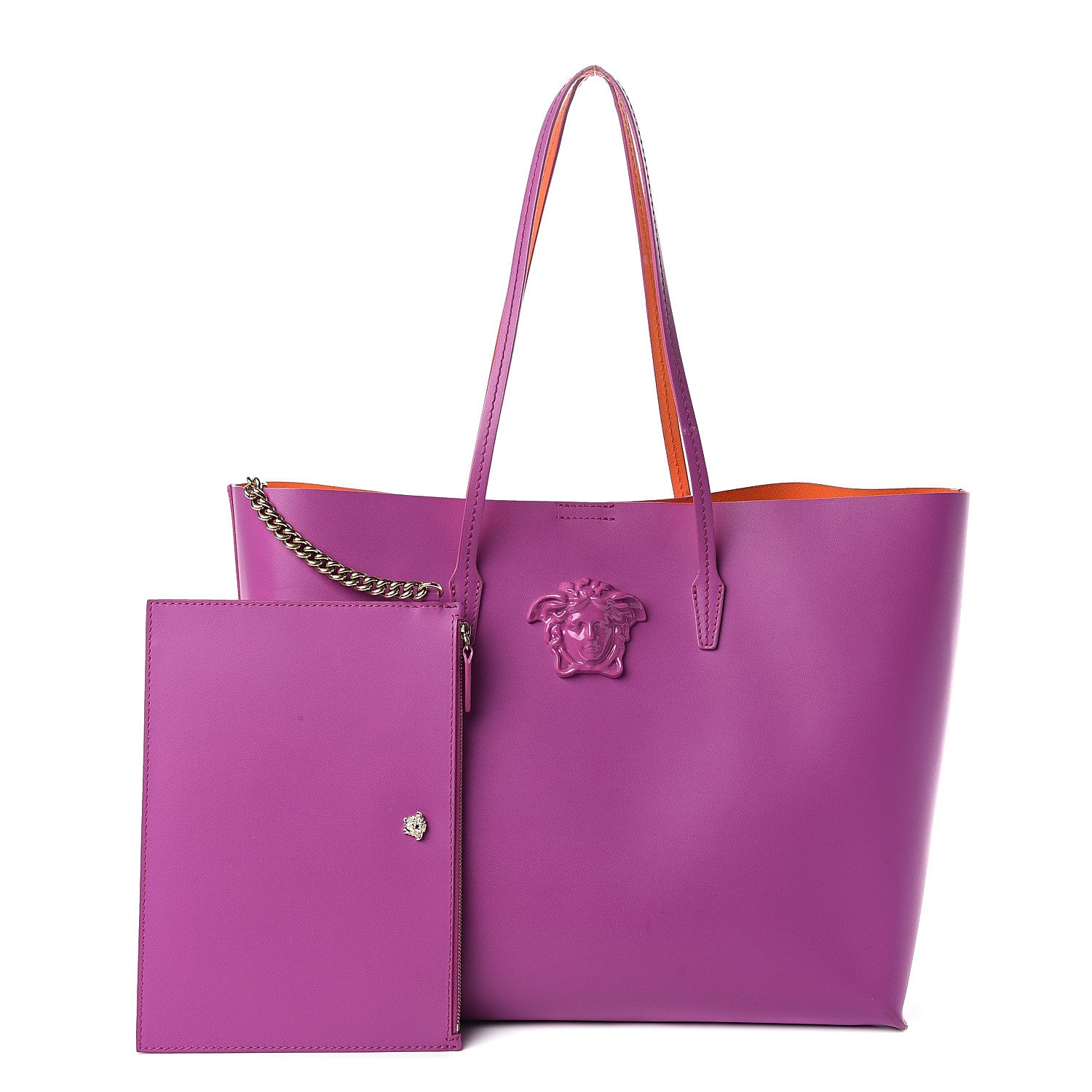 Versace Calfskin Palazzo Medusa Tote Pink 1 of 16