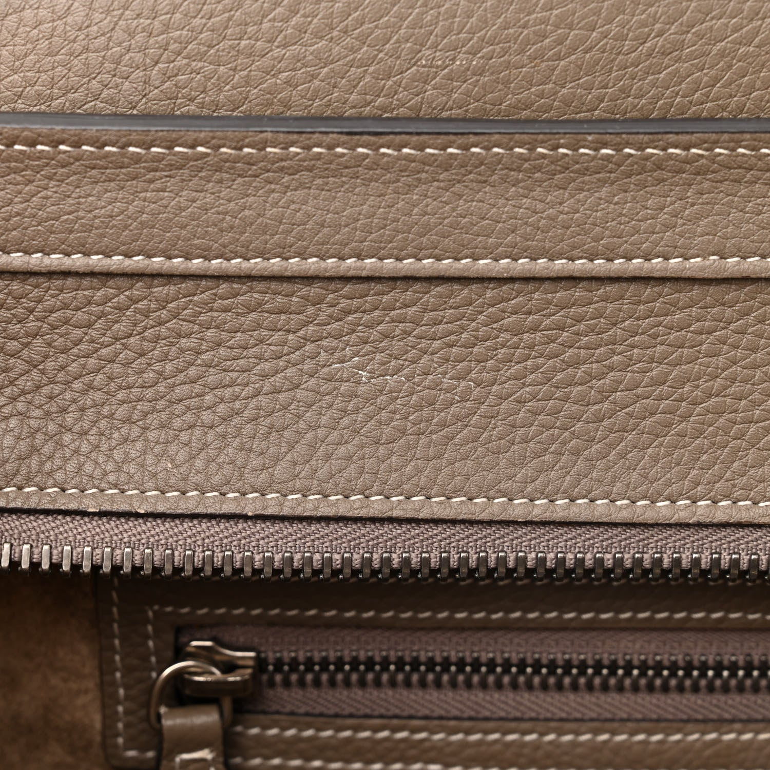 Celine Smooth Calfskin Interstice Micro Luggage Light Taupe 12 of 18