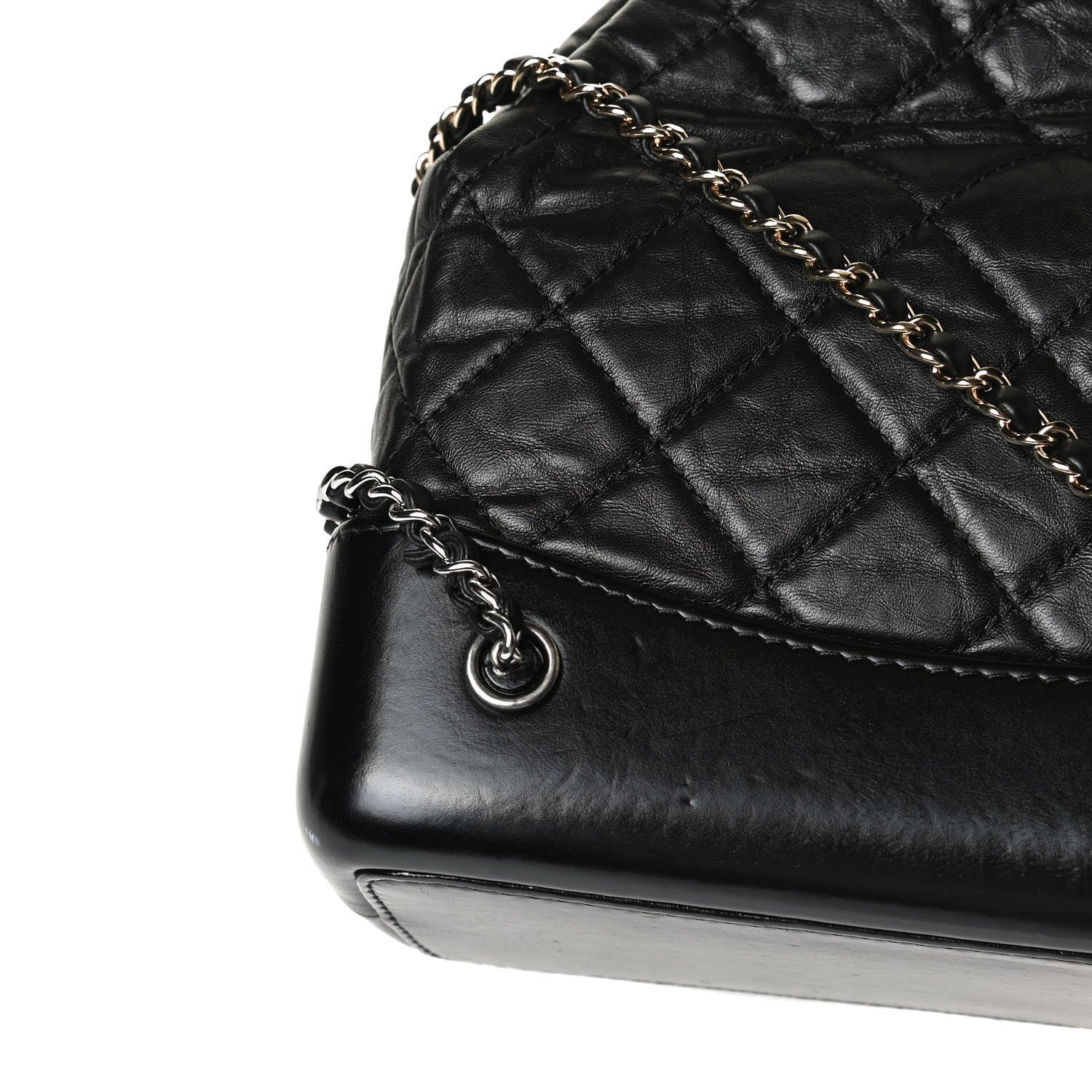 Chanel Aged Calfskin Quilted Small Gabrielle Backpack Black 15 of 17