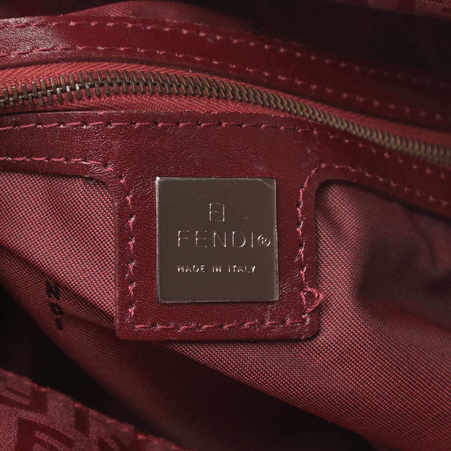 Fendi Zucchino Mama Baguette Red 6 of 11