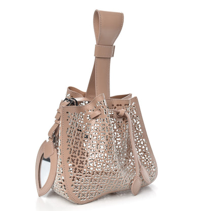 Alaia Calfskin Laser Cut Grille Rose-Marie 19 Bag Sable 3 of 8