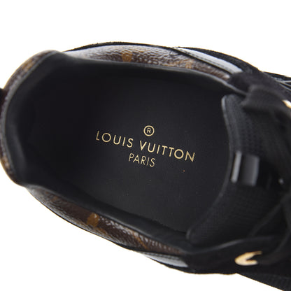 Louis Vuitton Suede Monogram Run Away Sneakers 38 Black 6 of 16