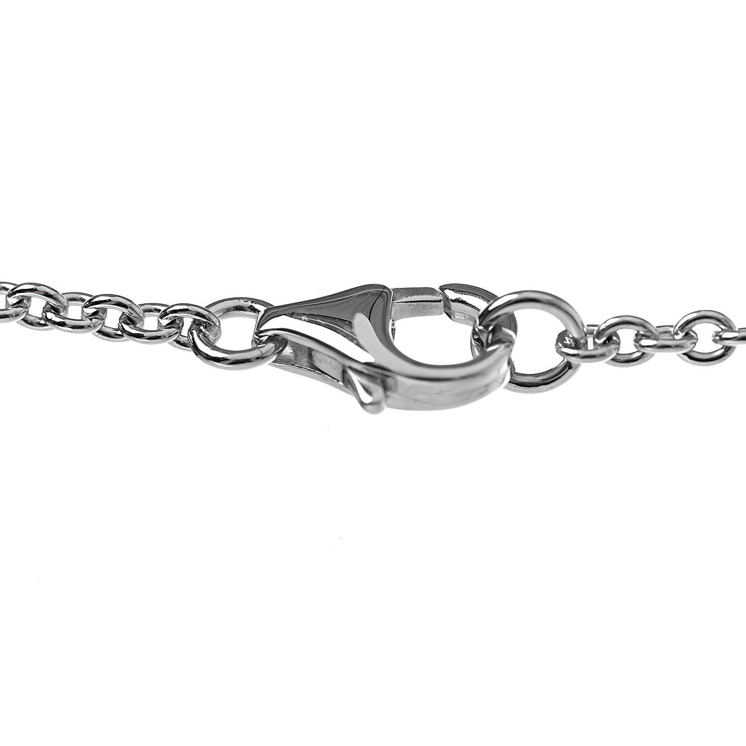 Cartier 18K White Gold Interlocking LOVE Necklace 4 of 6