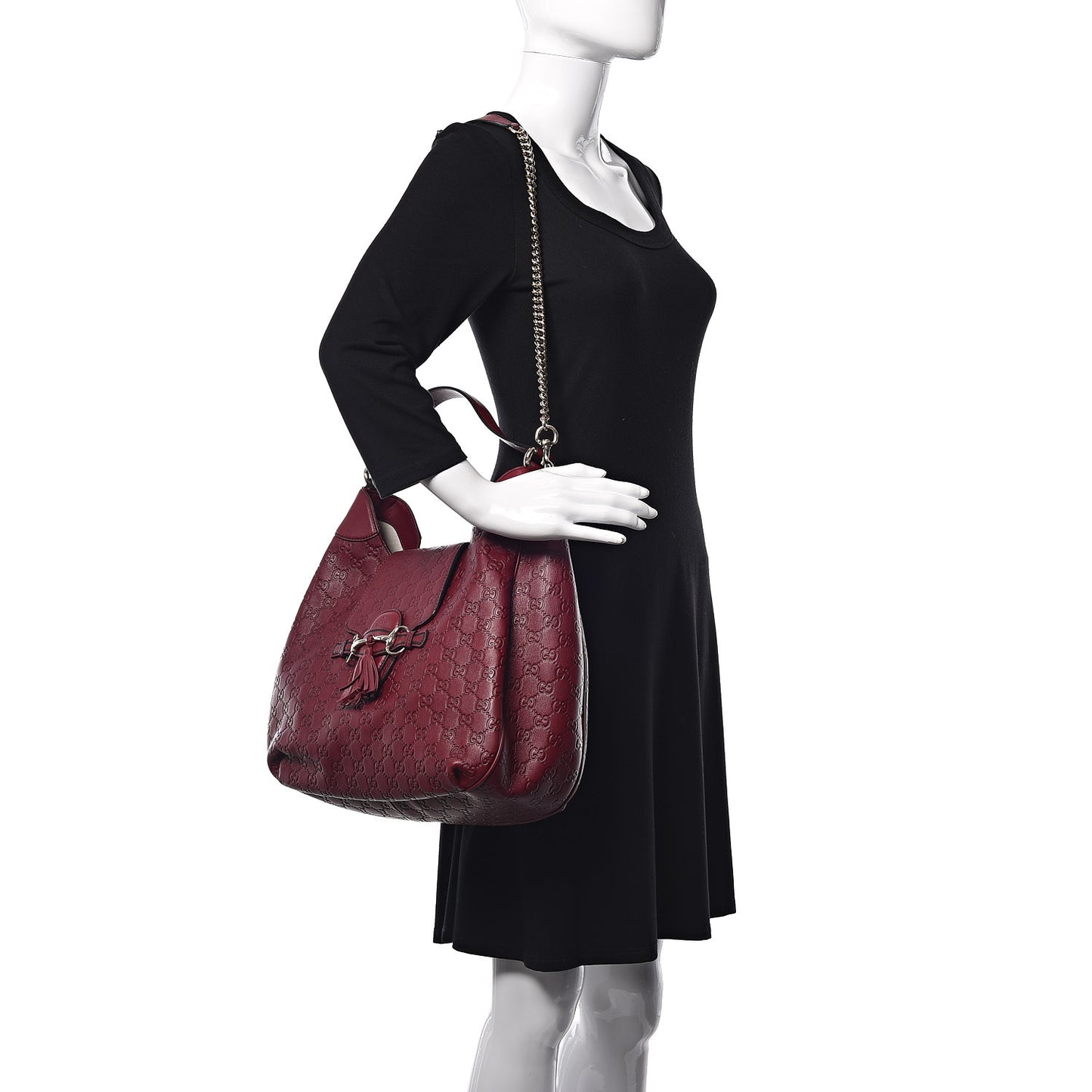 Soft Guccissima Medium Emily Hobo Classic Ruby