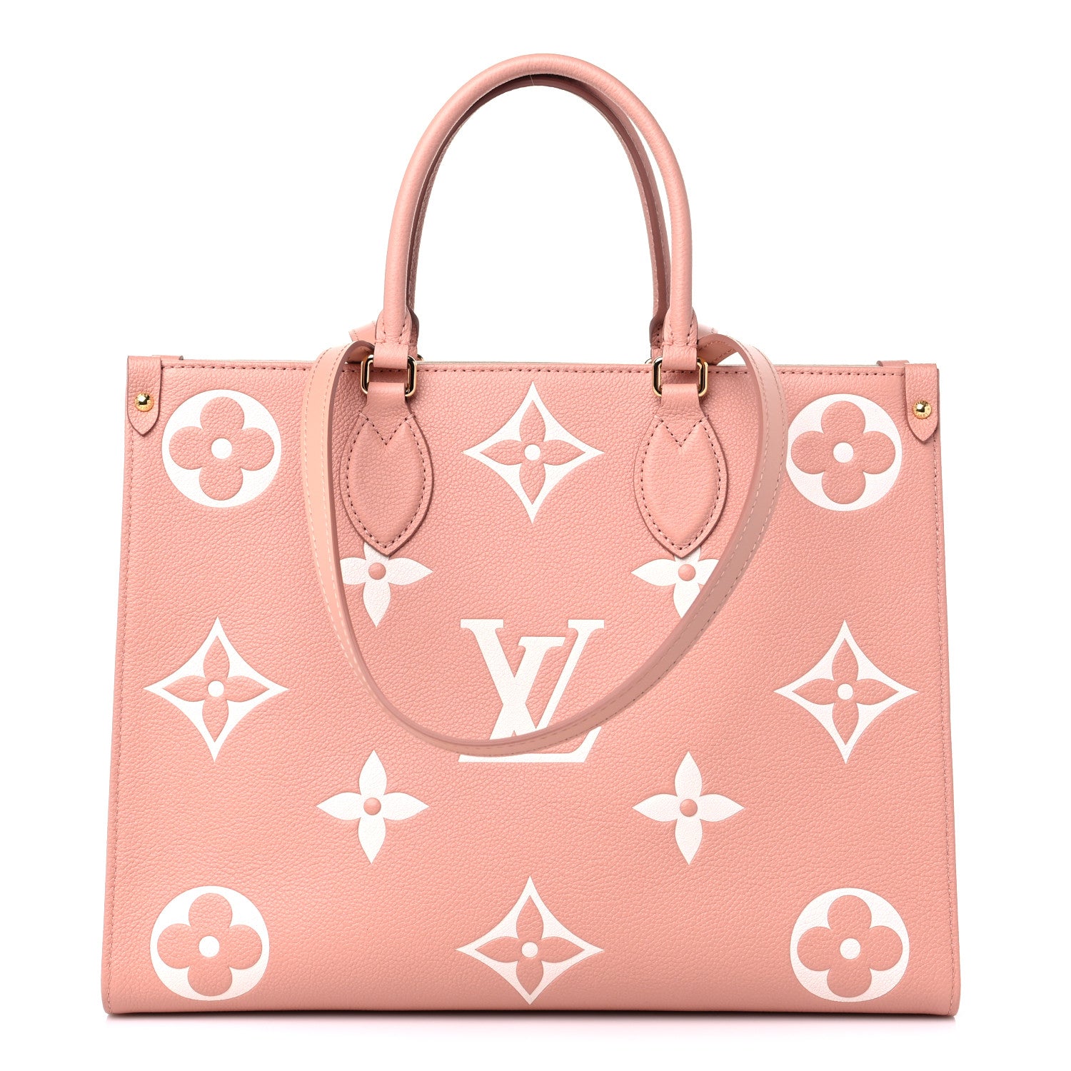 Louis Vuitton Empreinte Monogram Giant Onthego MM Rose Trianon Creme 1 of 8