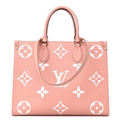 Louis Vuitton Empreinte Monogram Giant Onthego MM Rose Trianon Creme 1 of 8