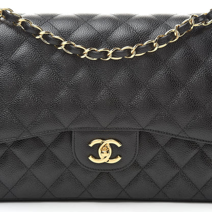 Chanel Caviar Quilted Jumbo Double Flap Black 8 of 11