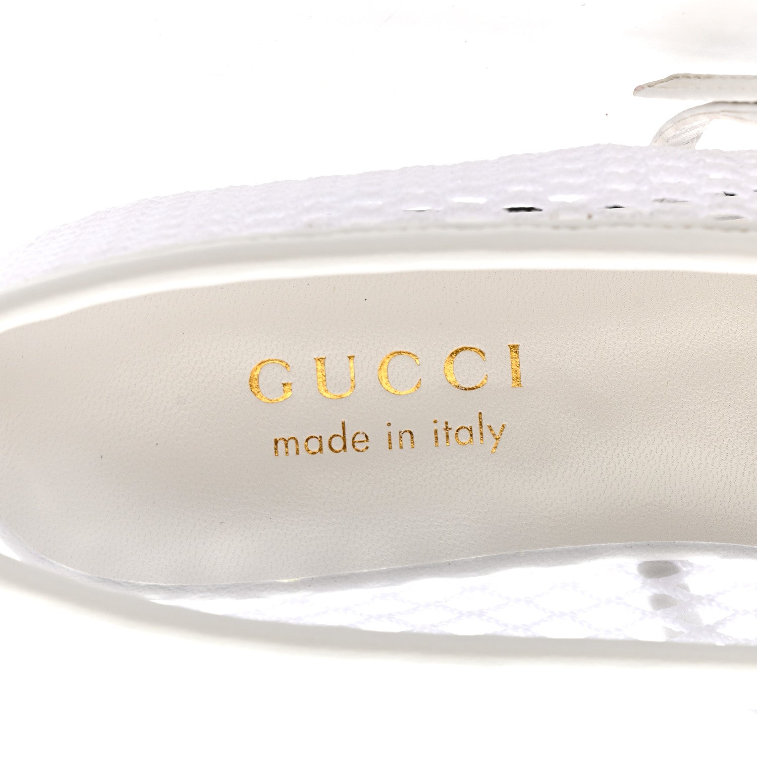 Gucci Video Net Nappa Horsebit Ballerina Flats 37 Great White 8 of 9