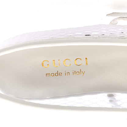 Gucci Video Net Nappa Horsebit Ballerina Flats 37 Great White 8 of 9