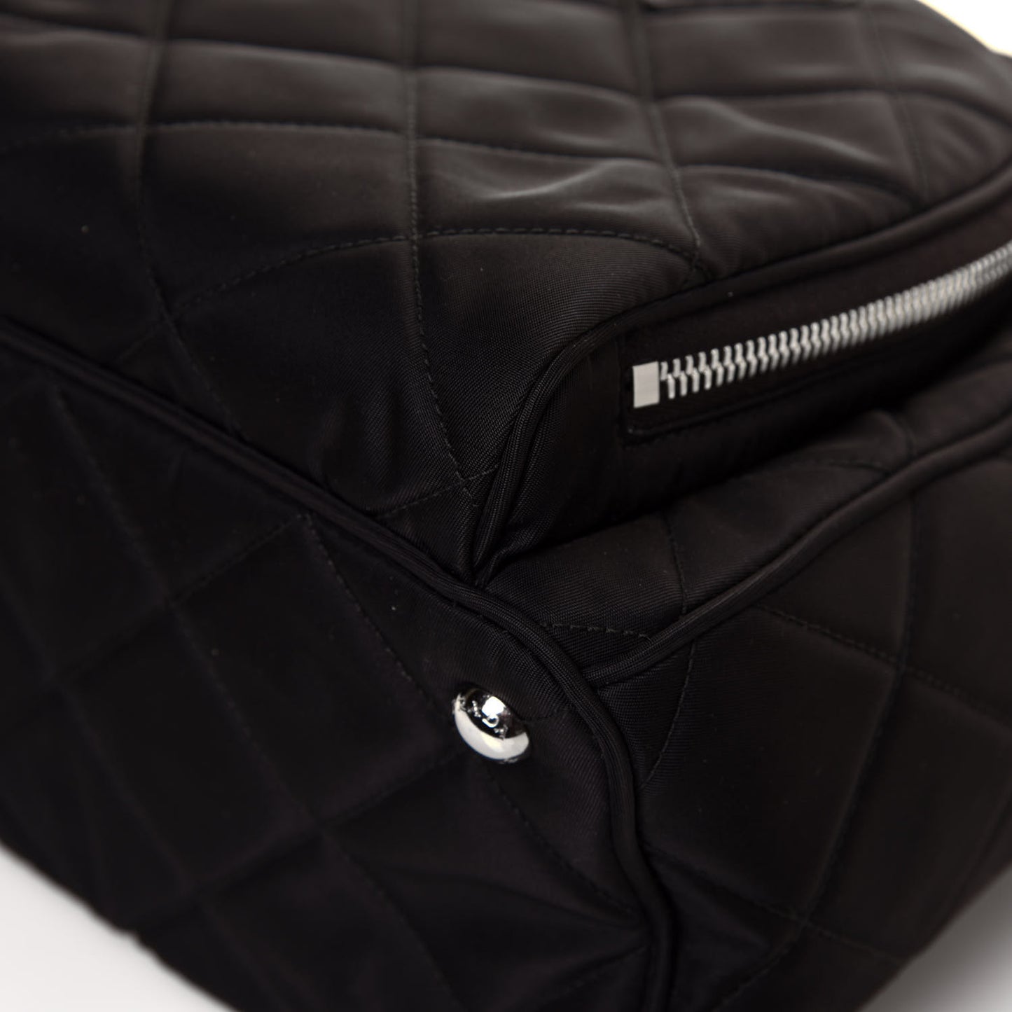 Nylon Tessuto Impuntu Quilted Backpack Black
