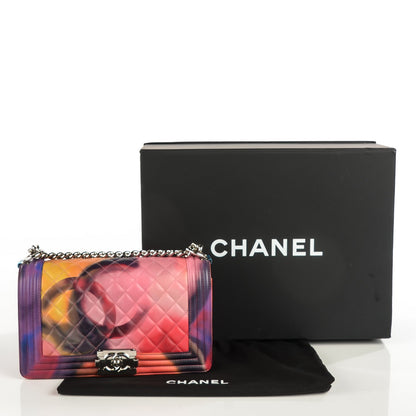 Chanel Printed Lambskin Medium Flower Power Boy Flap 5 of 9