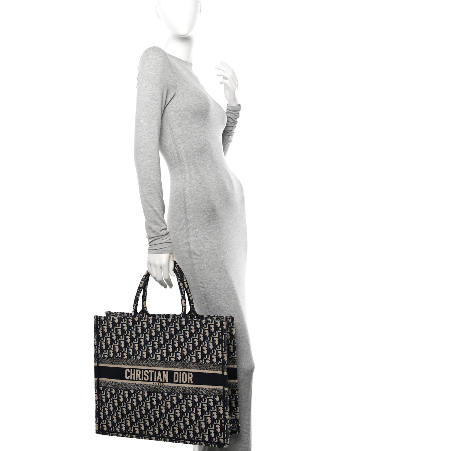 Oblique Large Book Tote Blue Multicolor