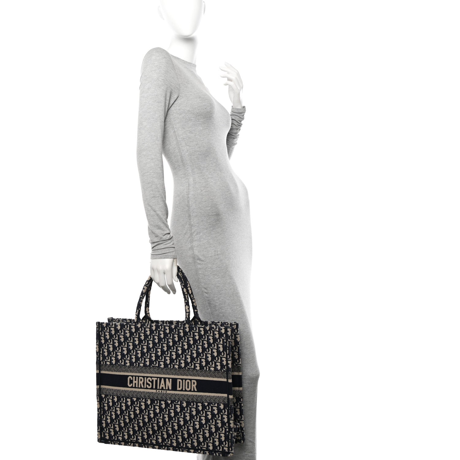 Christian Dior Oblique Large Book Tote Blue Multicolor 2 of 12