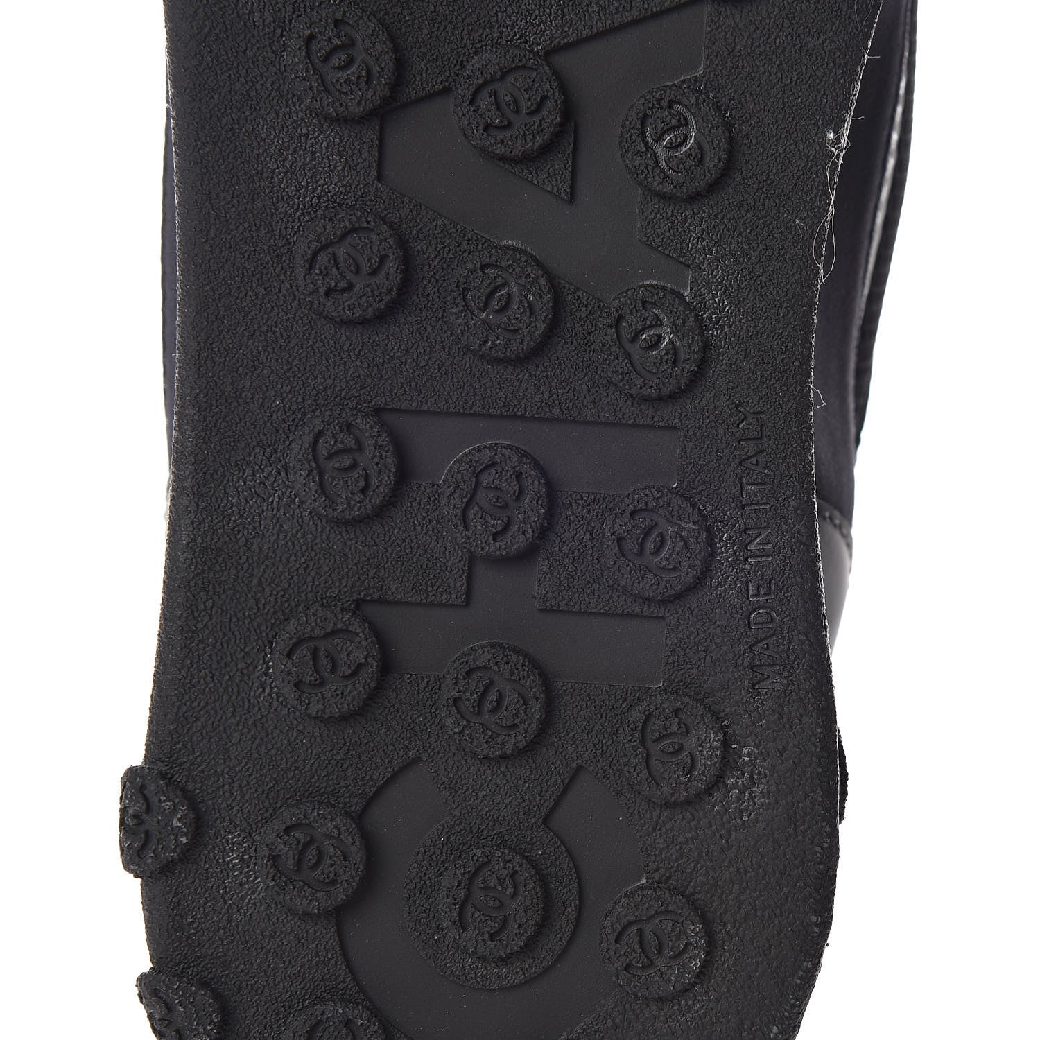 Chanel Calfskin Mesh Lycra Sneakers 39 Black 6 of 8
