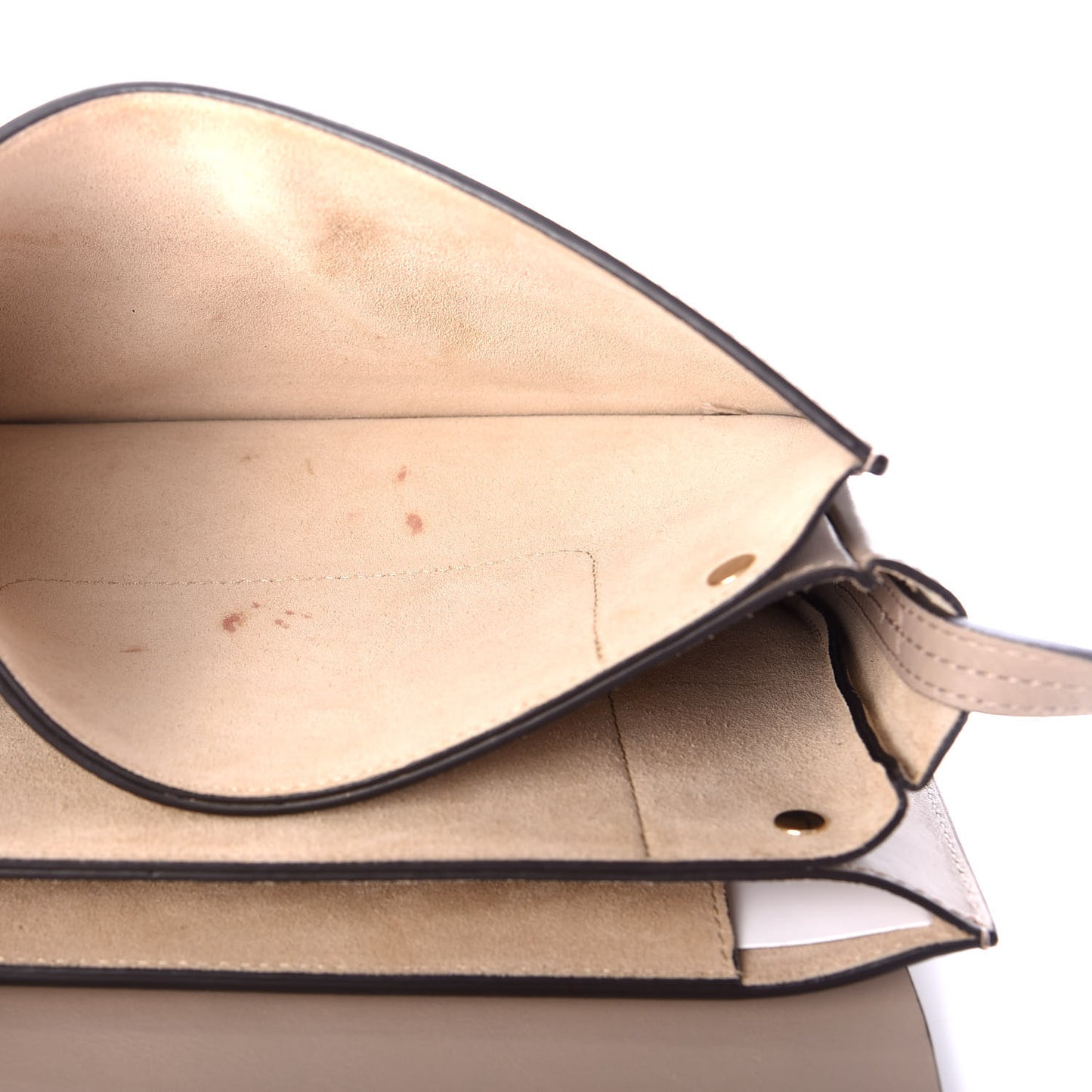 Suede Calfskin Small Faye Shoulder Bag Motty Grey
