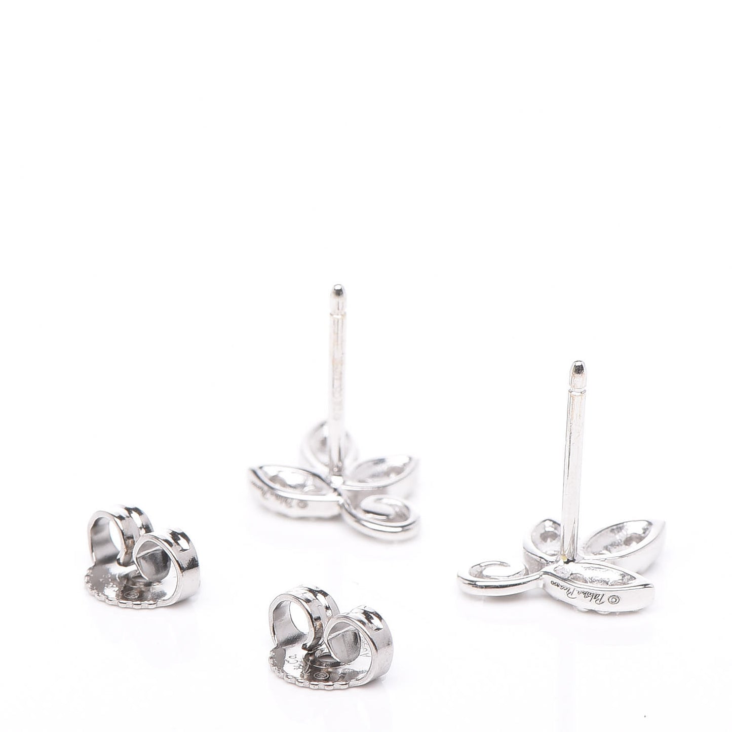 18K White Gold Diamond Paloma Picasso Olive Leaf Earrings