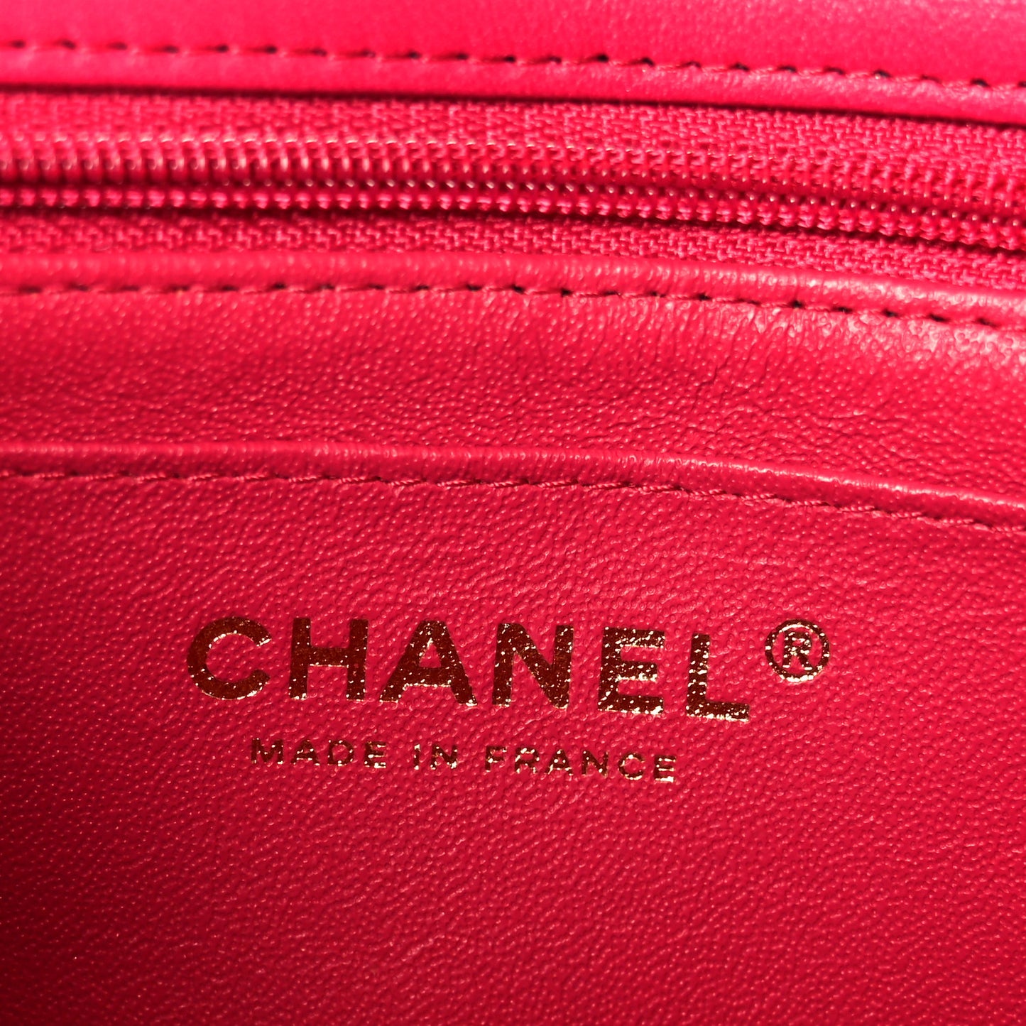 Lambskin Quilted Mini Top Handle Rectangular Flap Fuchsia