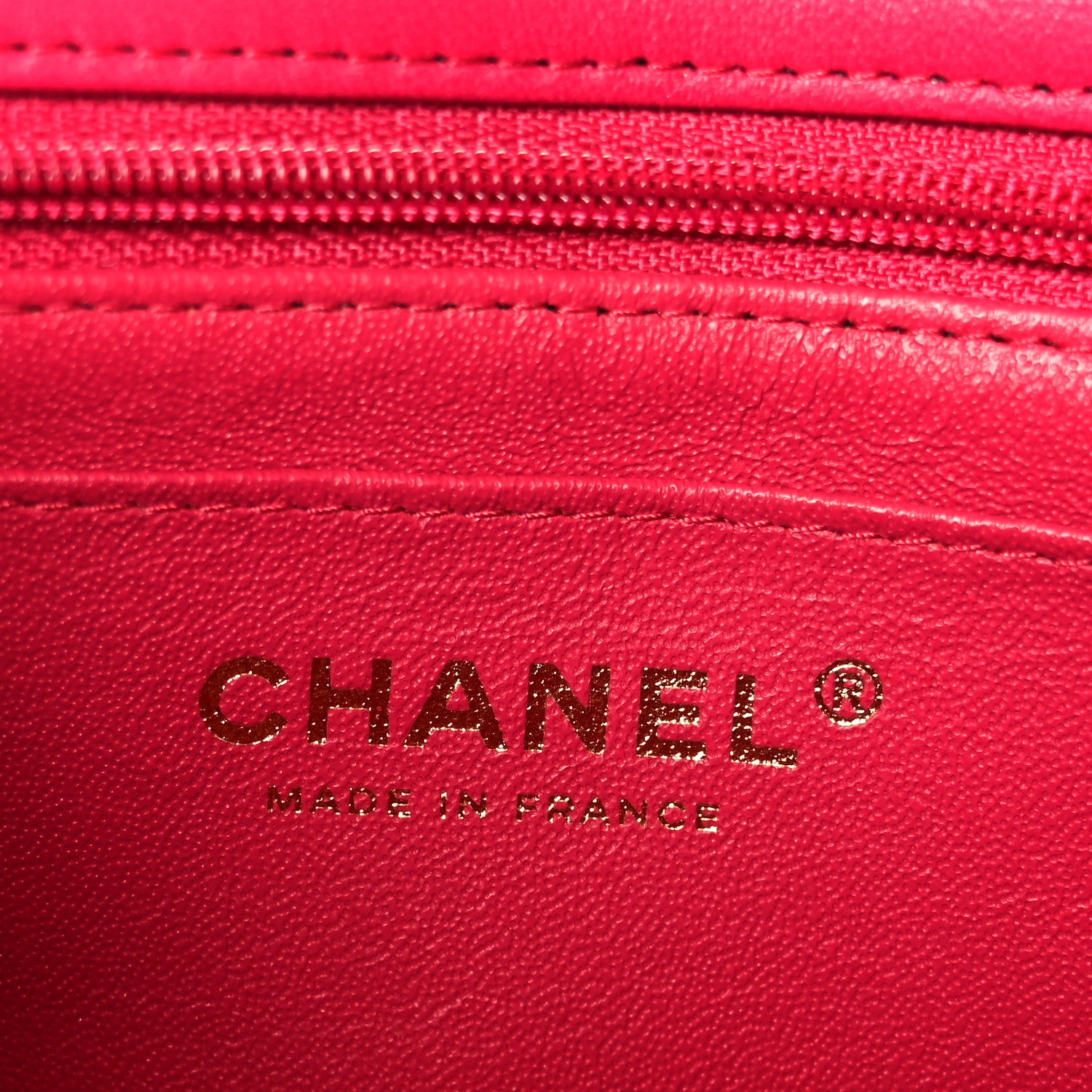 Chanel Lambskin Quilted Mini Top Handle Rectangular Flap Fuchsia 7 of 12