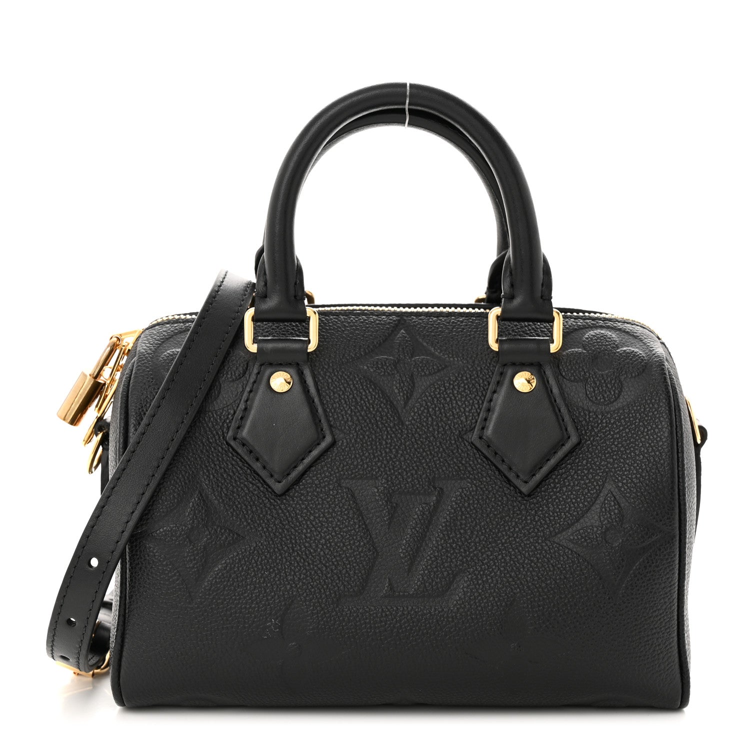 Louis Vuitton Empreinte Monogram Giant Speedy Bandouliere 20 Black 1 of 10