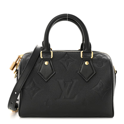 Louis Vuitton Empreinte Monogram Giant Speedy Bandouliere 20 Black 1 of 10