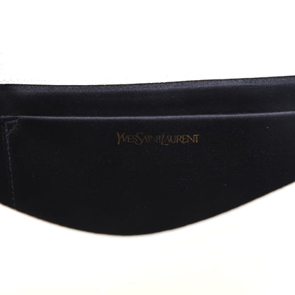 Saint Laurent Patent Calfskin Ombre Monogram Large Belle De Jour Clutch Ivory Black 7 of 9