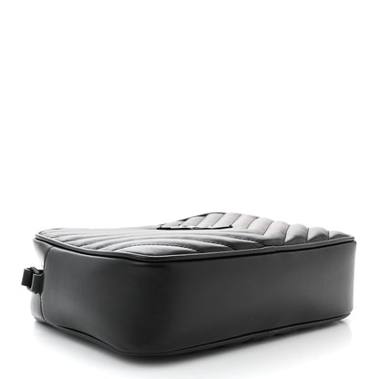 Saint Laurent Calfskin Matelasse Monogram Monochrome Lou Camera Bag Black 4 of 10