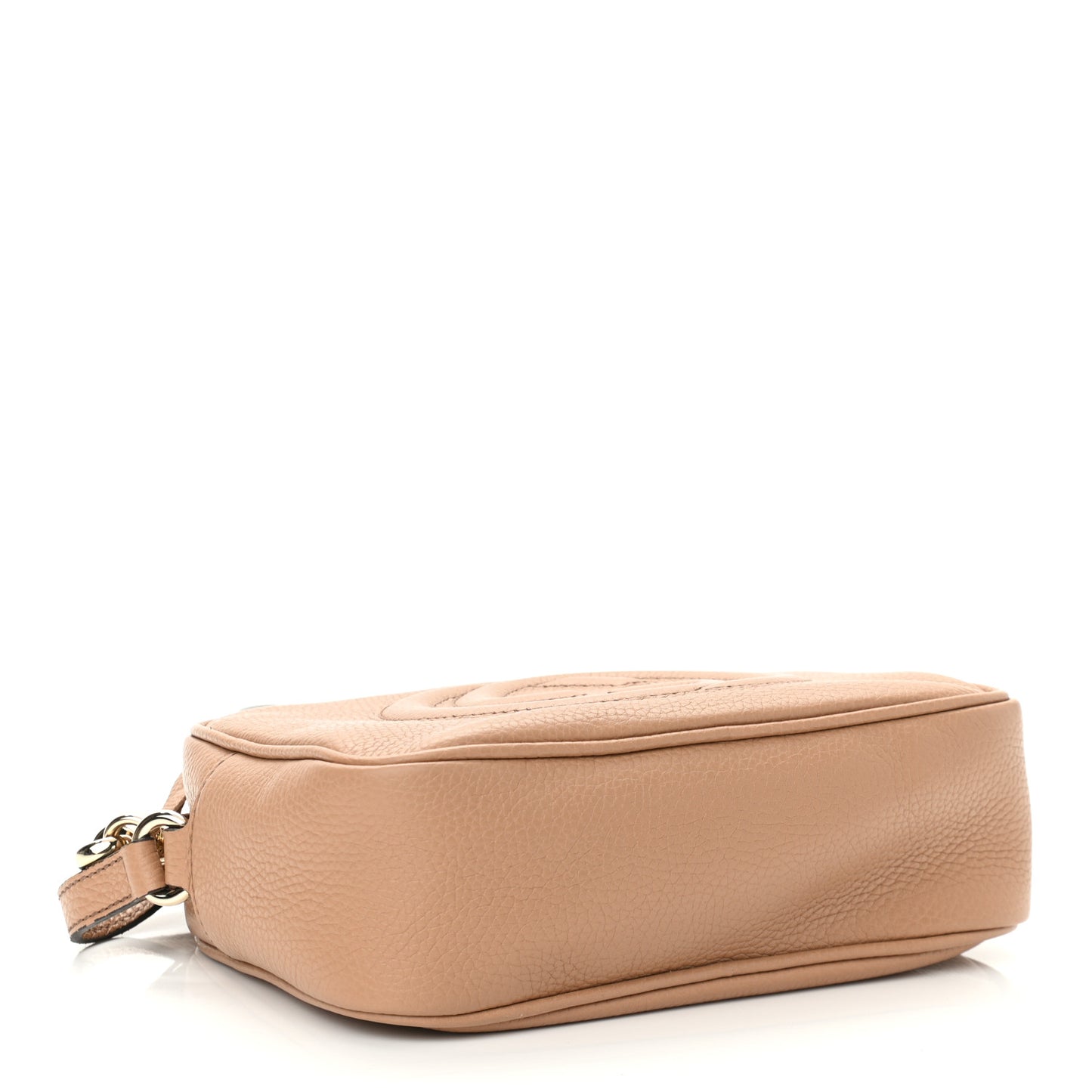 Pebbled Calfskin Small Soho Disco Bag Rose Beige