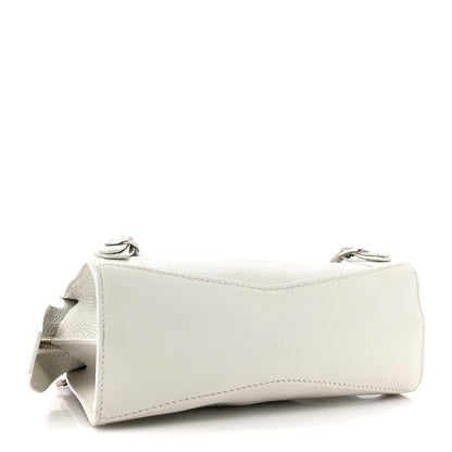 Balenciaga Grained Calfskin Neo Classic Silver Hardware Mini City White 4 of 12