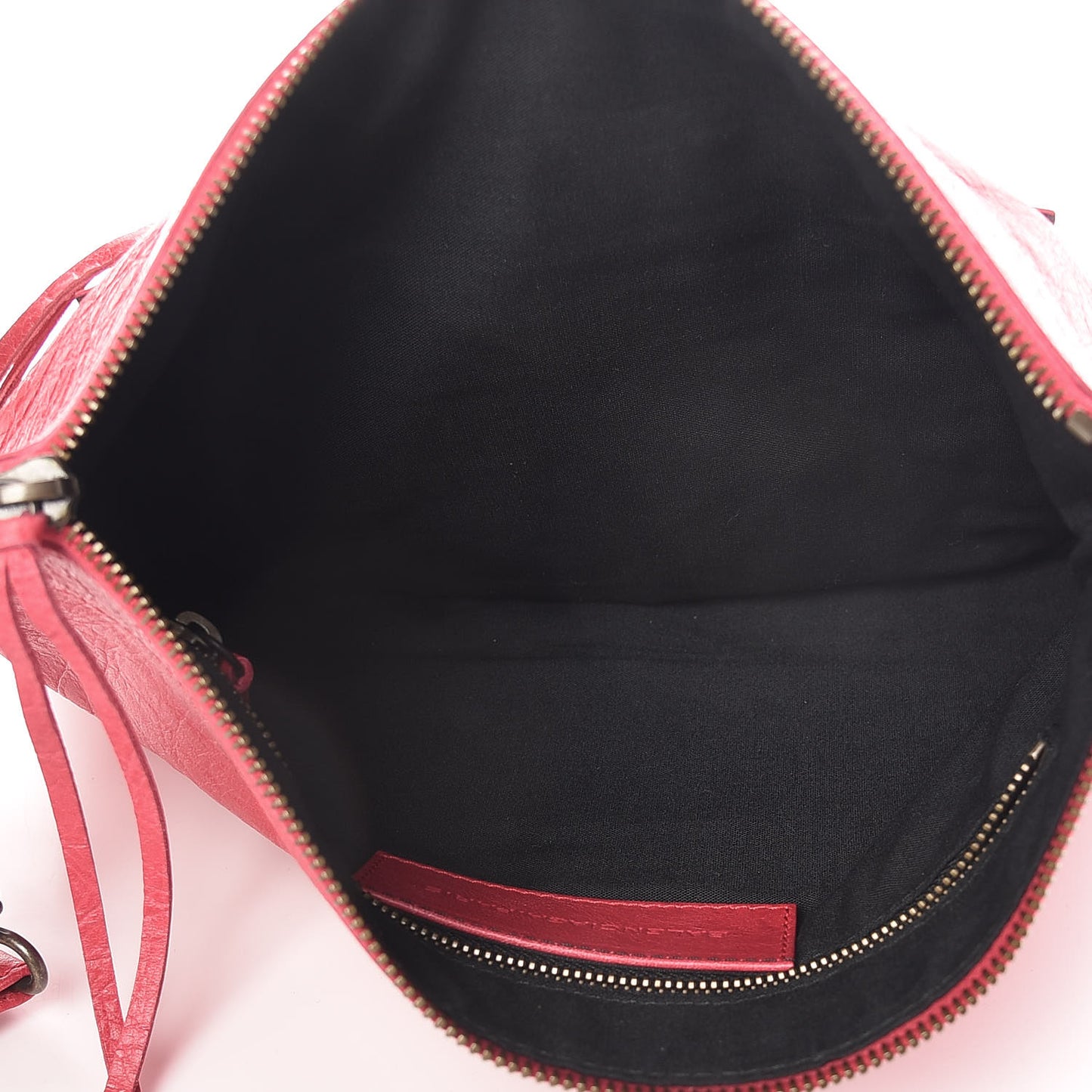 Agneau Classic Hardware Flat Handle Clutch Rose Thulian